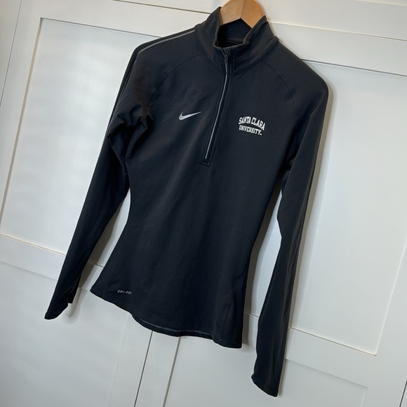 Santa Clara University Sweater Small Geometric Dri Fit Bonnies Pullover 1/4 Zip - Picture 3 of 4